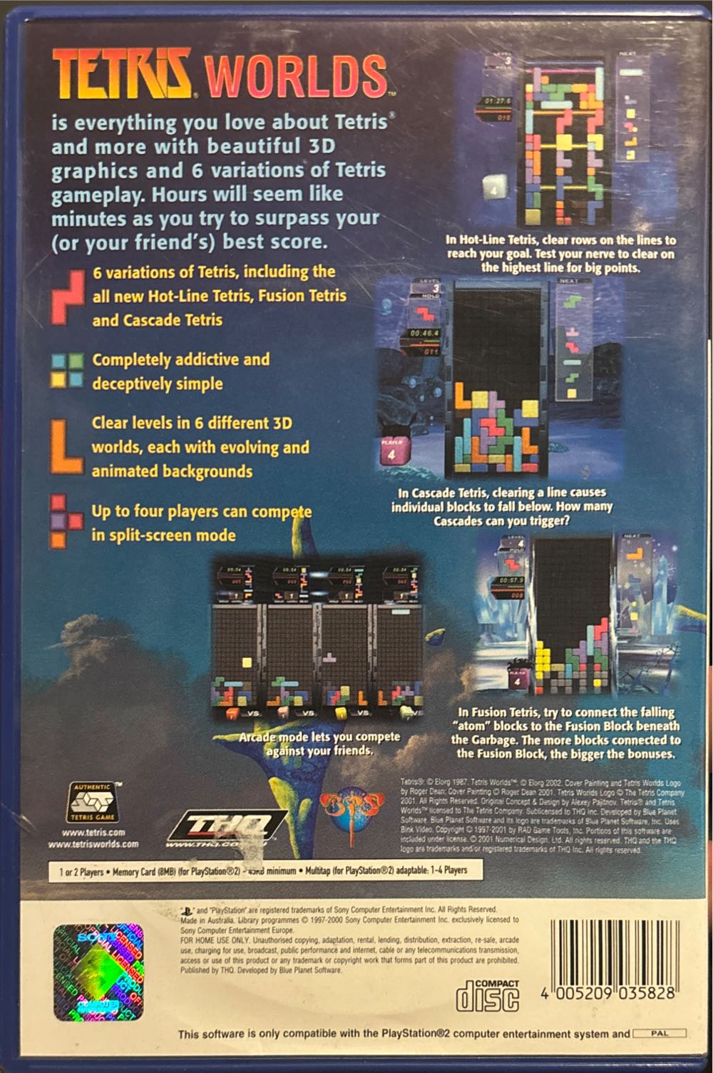 TETRIS WORLDS - Sony PlayStation 2 (PS2) video game collectible [Barcode 4005209035828] - Main Image 3
