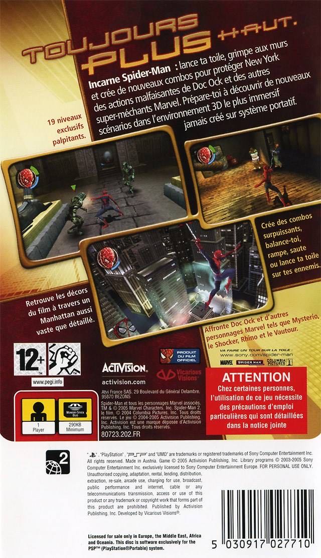 Spider Man 2 - Sony PlayStation Portable (PSP) (Activision) video game collectible - Main Image 3