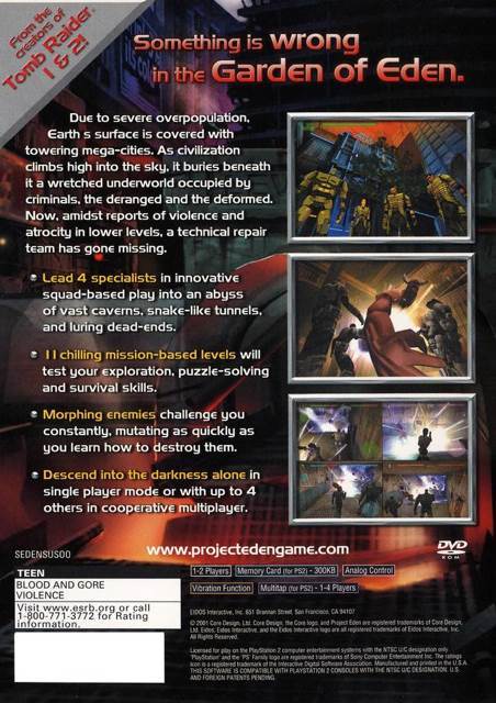Project Eden - Sony PlayStation 2 (PS2) (Eidos Interactive - 4) video game collectible [Barcode 788687500357] - Main Image 2