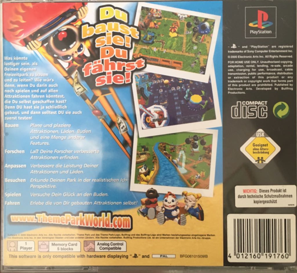 Theme Park World - Sony PlayStation video game collectible [Barcode 4012160191760] - Main Image 2