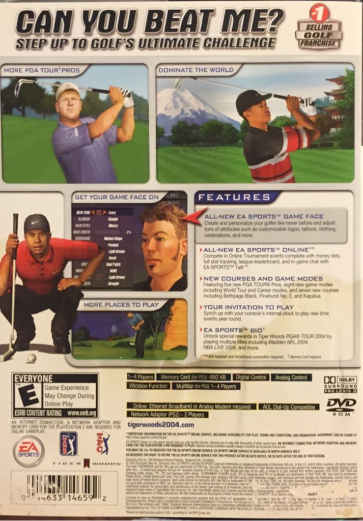 Tiger Woods PGA Tour 2004 - Sony PlayStation 2 (PS2) (Ea Sports - 1-4) video game collectible [Barcode 5030931035241] - Main Image 2