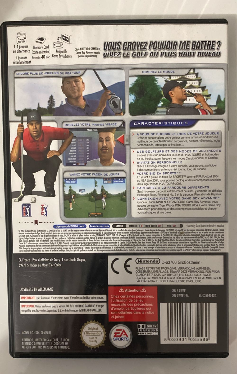Tiger Woods PGA Tour 2004 - Nintendo GameCube video game collectible [Barcode 5030931035586] - Main Image 2