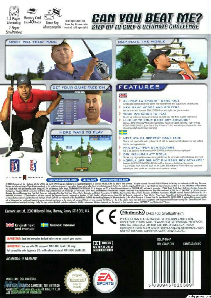 Tiger Woods PGA Tour 2004 - Nintendo GameCube video game collectible - Main Image 2