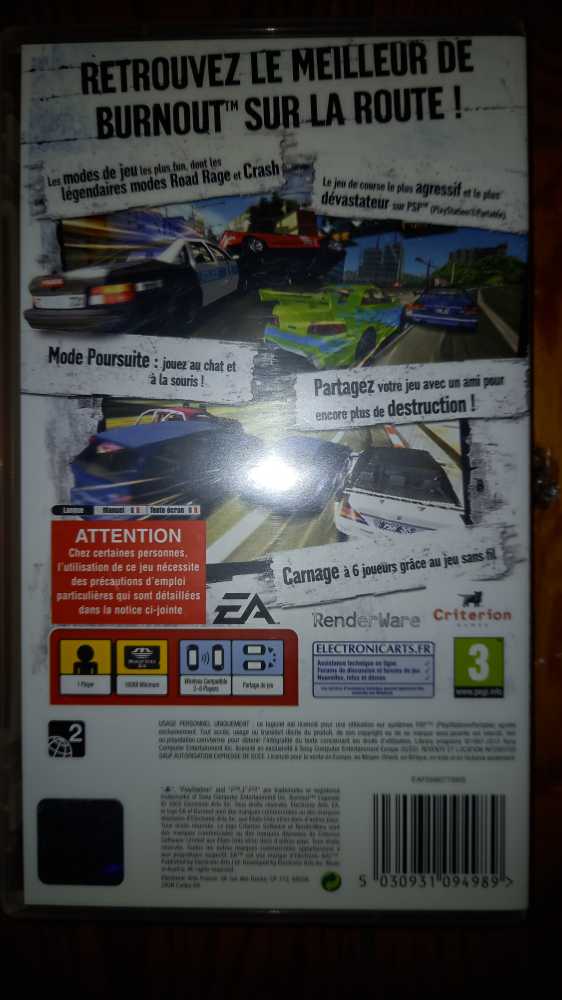 Burnout Legends - Sony PlayStation Portable (PSP) video game collectible [Barcode 5030931094989] - Main Image 2