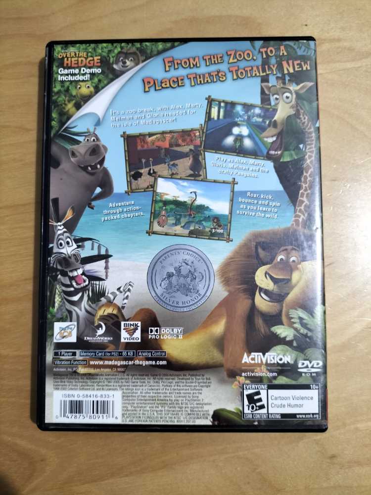 Madagascar - Sony PlayStation 2 (PS2) (Activision Blizzard - 1) video game collectible [Barcode 047875809116] - Main Image 2