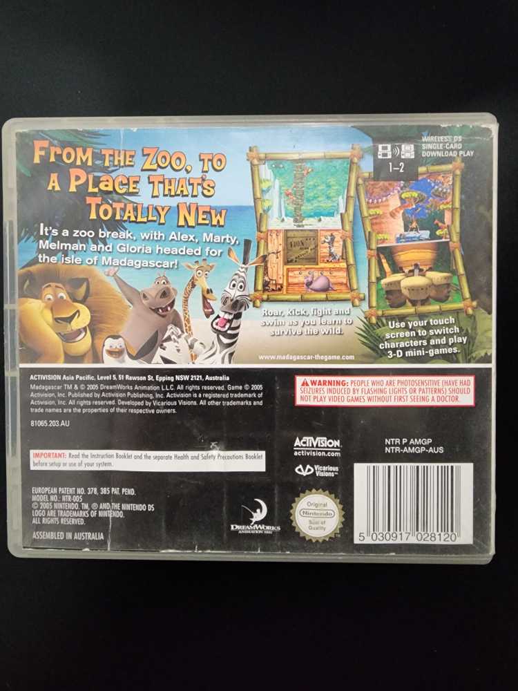 Madagascar - Nintendo DS video game collectible [Barcode 5030917028120] - Main Image 2