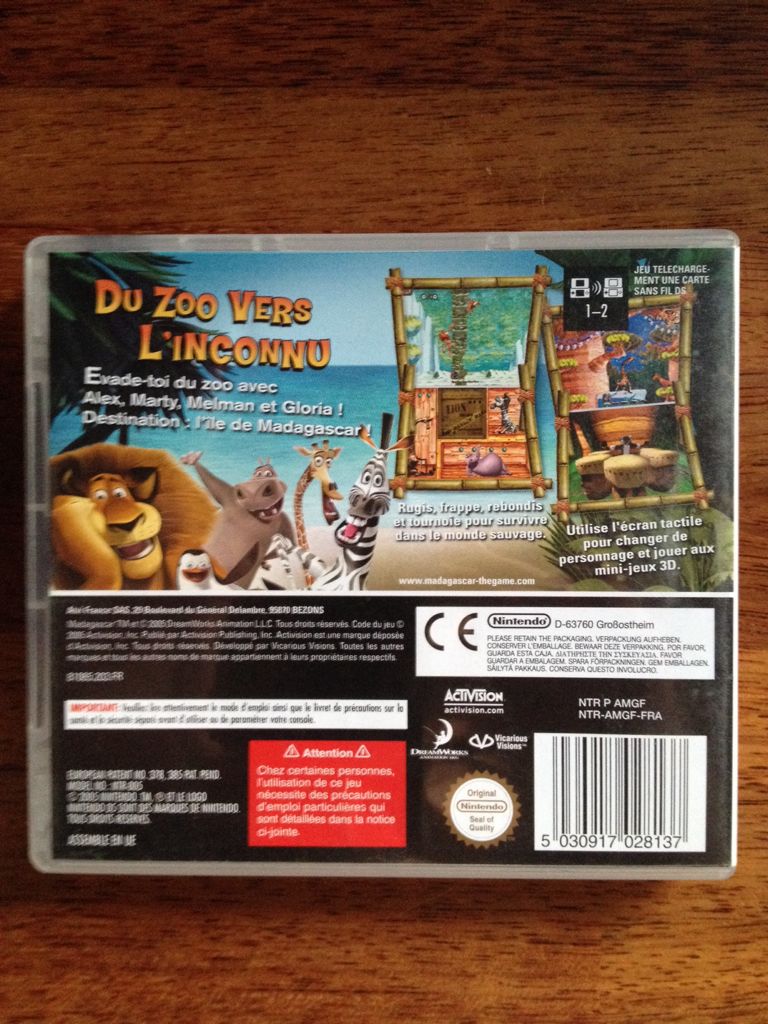 Madagascar - Nintendo DS video game collectible [Barcode 5030917028137] - Main Image 2