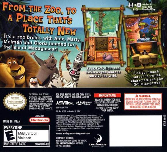 Madagascar - Nintendo DS video game collectible [Barcode 5030917028700] - Main Image 2
