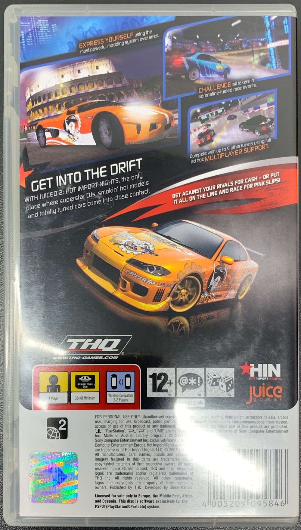 Juiced 2: Hot Import Nights - Sony PlayStation Portable (PSP) (THQ - 6) video game collectible [Barcode 4005209095846] - Main Image 2