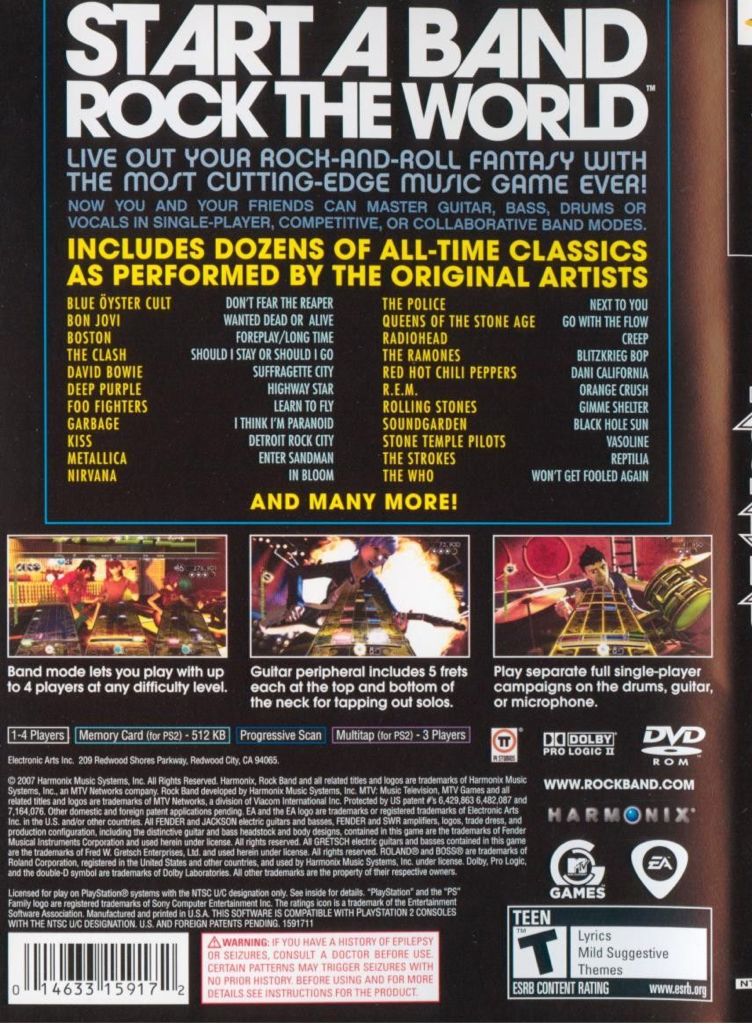 Rockband - Sony PlayStation 2 (PS2) ((EA) Electronic Arts - 1-4) video game collectible - Main Image 2