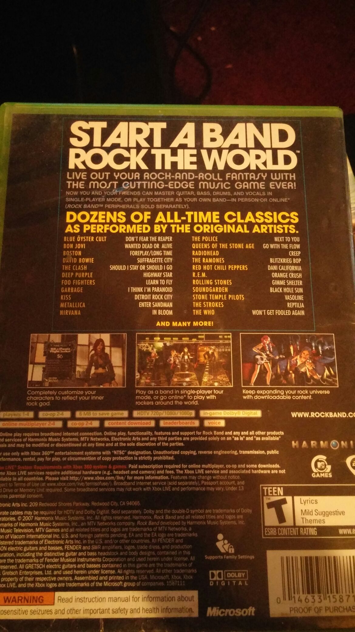 Rockband - Microsoft Xbox 360 video game collectible - Main Image 2