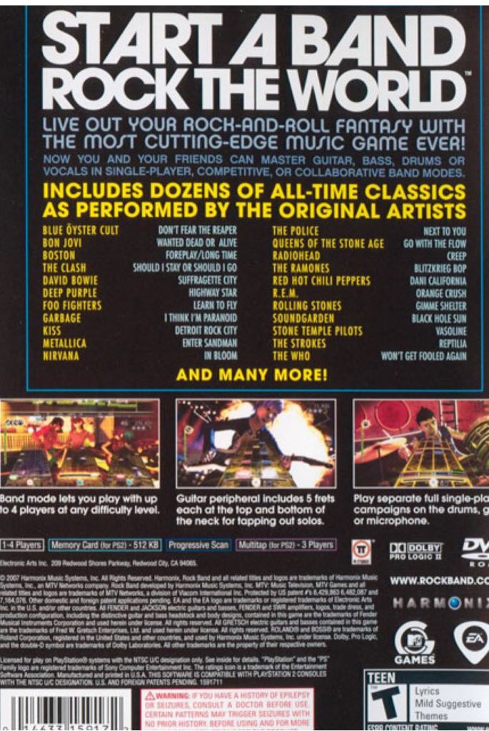 Rockband - Sony PlayStation 3 (PS3) video game collectible - Main Image 2