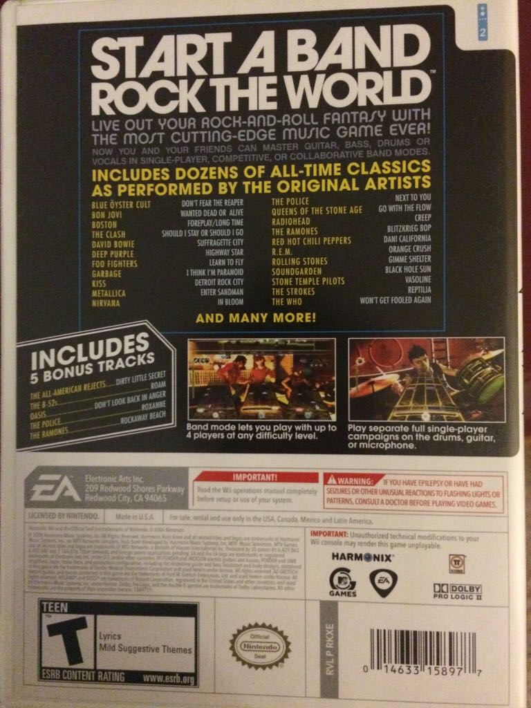 Rockband - Nintendo Wii video game collectible - Main Image 2
