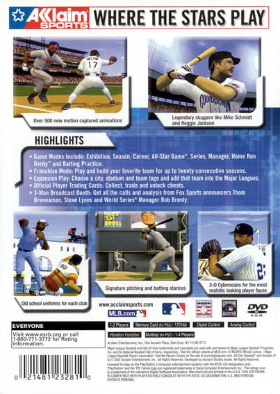 All-Star Baseball 2003 - Microsoft Xbox (Acclaim Entertainment - 1-4) video game collectible [Barcode 021481402817] - Main Image 2