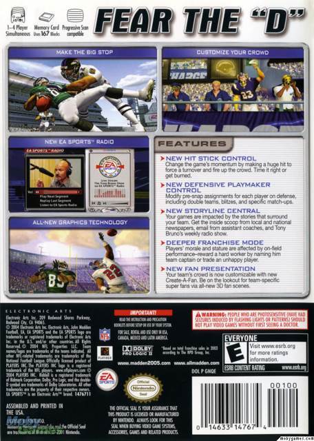 Madden 2005 - Nintendo GameCube video game collectible - Main Image 2