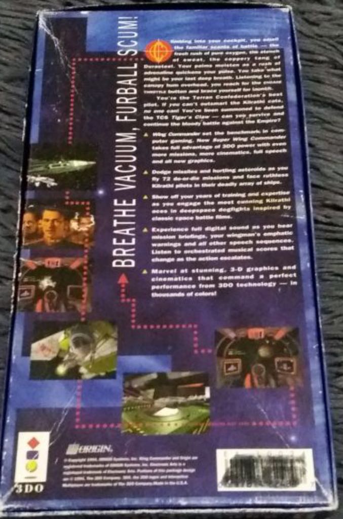 Super Wing Commander - 3DO (Panasonic - 1) video game collectible [Barcode 017814824807] - Main Image 2