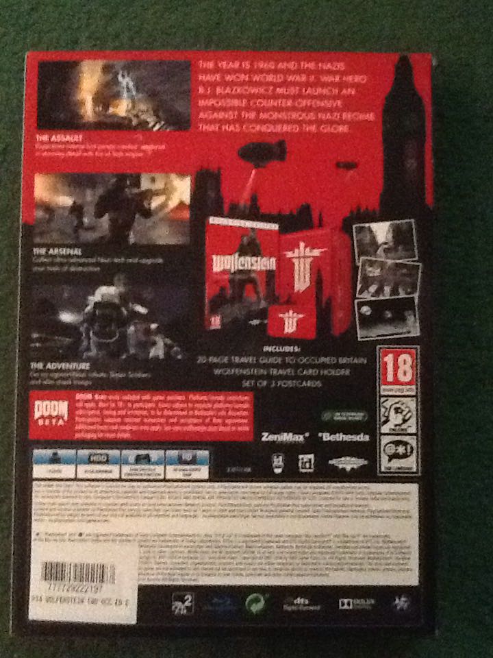 Wolfenstein - Sony PlayStation 4 (PS4) (1) video game collectible [Barcode 777729222197] - Main Image 2