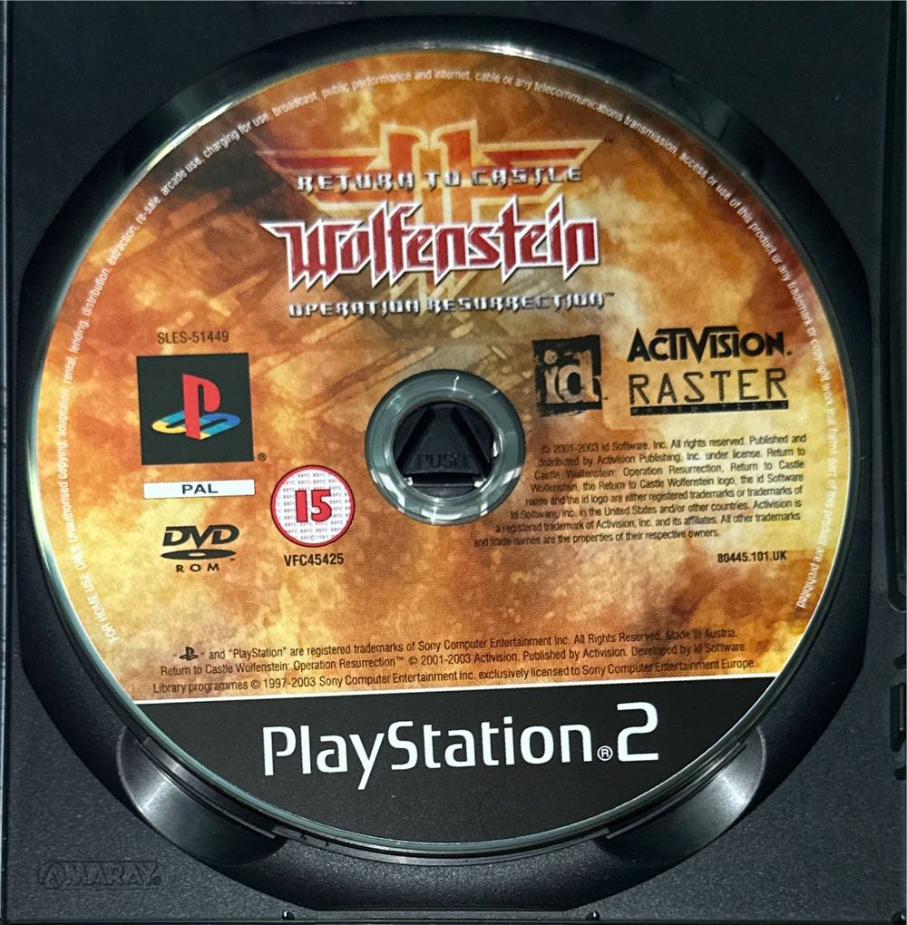 Wolfenstein - Sony PlayStation 2 (PS2) video game collectible - Main Image 2
