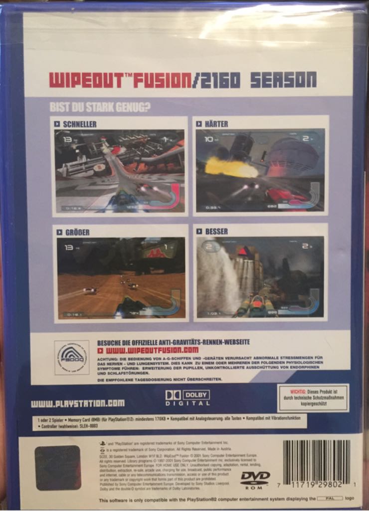 WipEout Fusion - Sony PlayStation 2 (PS2) (Boite Et Notice) video game collectible [Barcode 711719298021] - Main Image 2