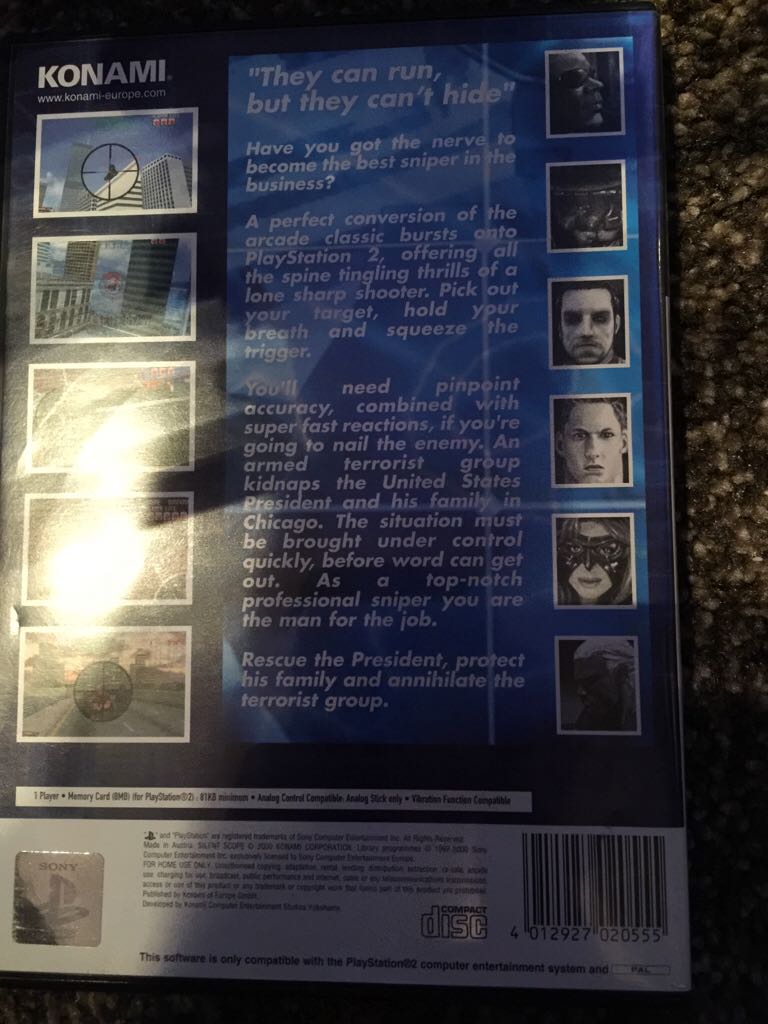 Silent Scope - Sony PlayStation 2 (PS2) (Konami - 1) video game collectible [Barcode 4012927020555] - Main Image 2