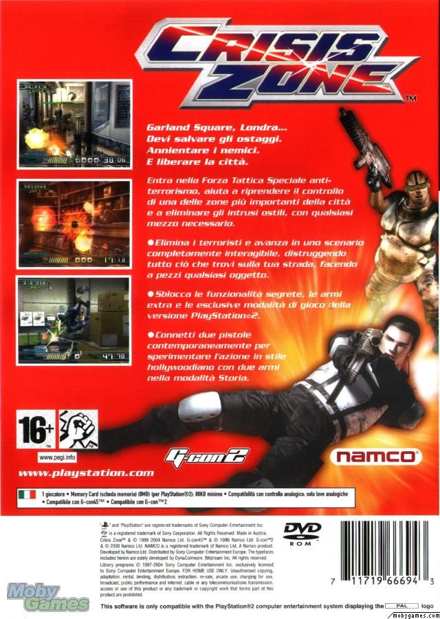 Crisis Zone - Sony PlayStation 2 (PS2) (Namco Bandai - 1) video game collectible [Barcode 711719666844] - Main Image 2