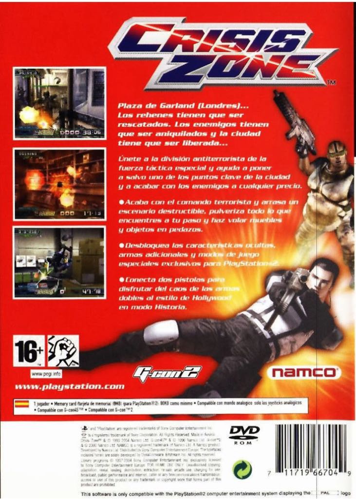 Crisis Zone - Sony PlayStation 2 (PS2) (Namco - 1) video game collectible [Barcode 711719667247] - Main Image 2