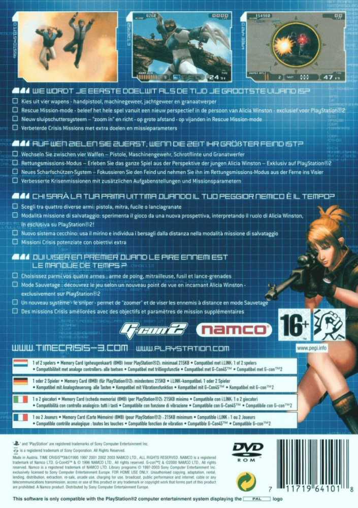 Time Crisis 3 - Sony PlayStation 2 (PS2) (Namco Hometek, Inc.) video game collectible [Barcode 711719641018] - Main Image 2