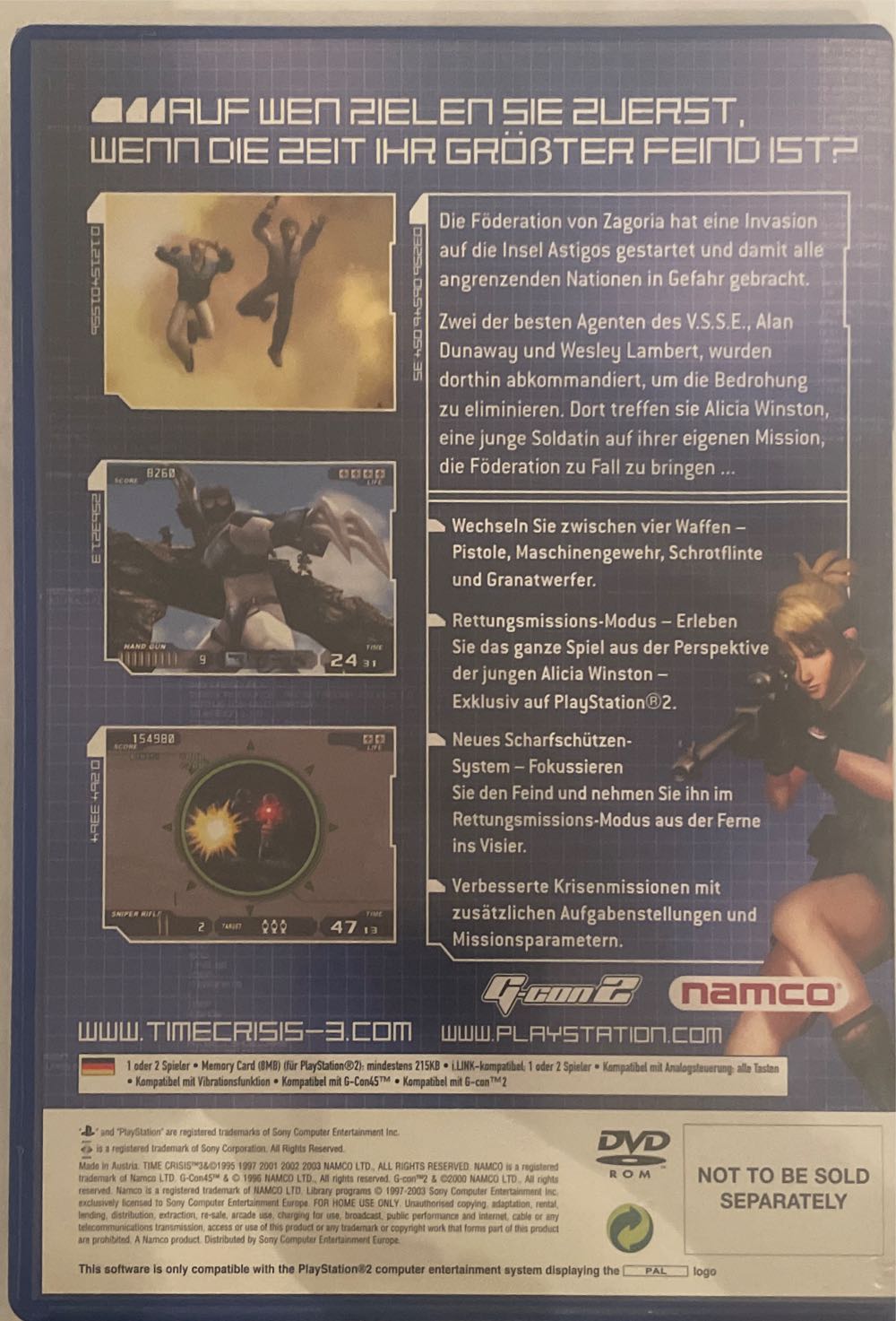 Time Crisis 3 - Sony PlayStation 2 (PS2) video game collectible - Main Image 2
