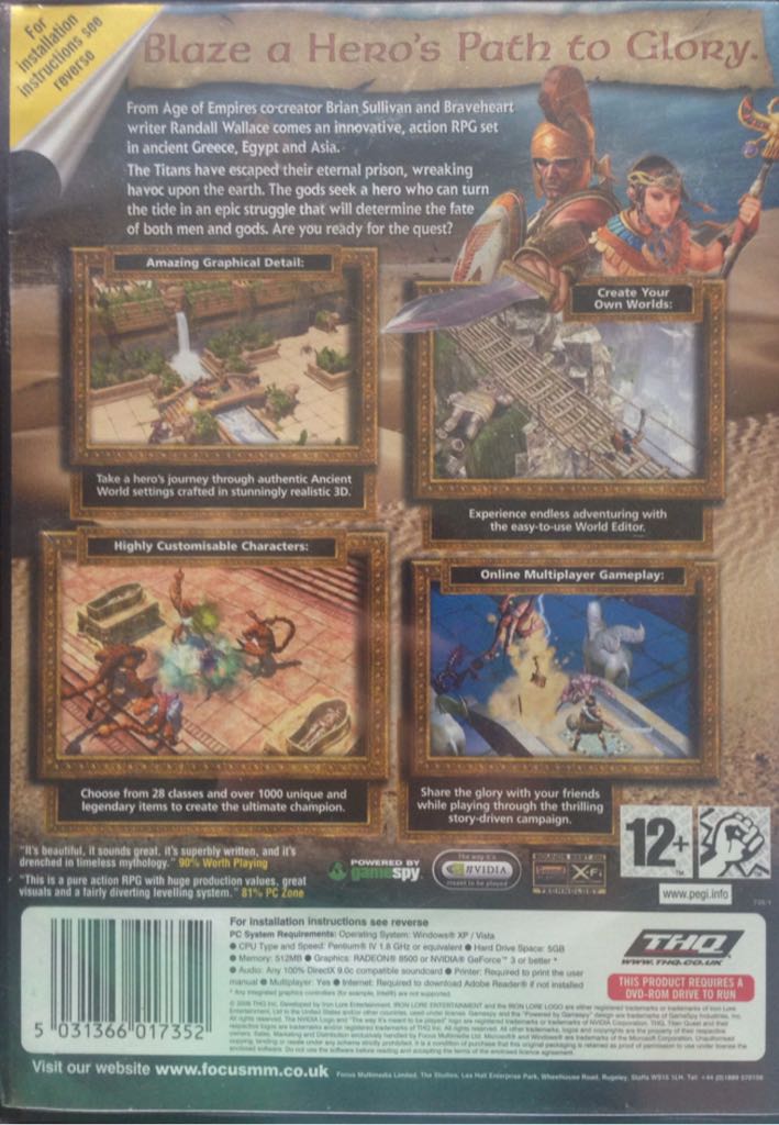 Titan Quest - PC (THQ - 1) video game collectible [Barcode 5031366017352] - Main Image 2