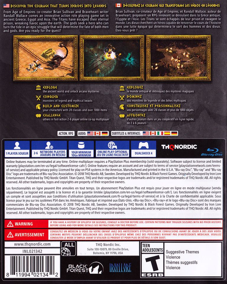 Titan Quest - Sony PlayStation 4 (PS4) (Thqnordic - 1) video game collectible [Barcode 811994021342] - Main Image 2