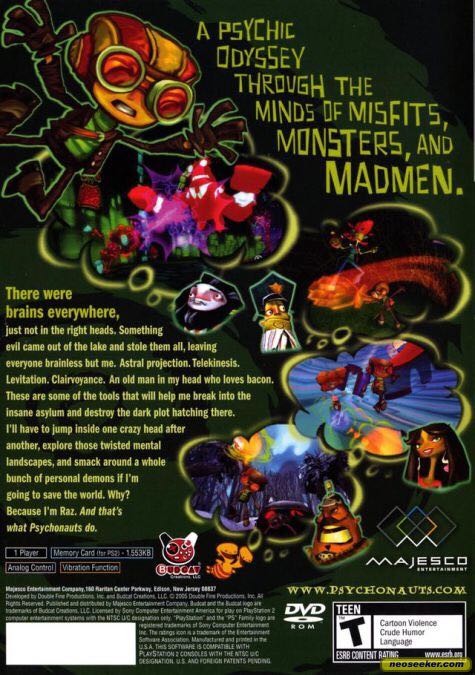 Psychonauts - Sony PlayStation 2 (PS2) (Double Fine Productions - 1) video game collectible [Barcode 4005209072502] - Main Image 2