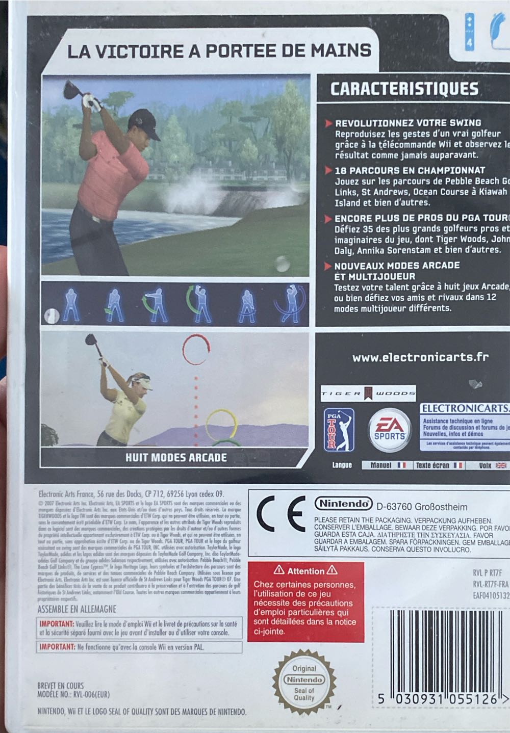 Tiger Woods PGA Tour 07 - Nintendo Wii video game collectible [Barcode 5030931055126] - Main Image 2