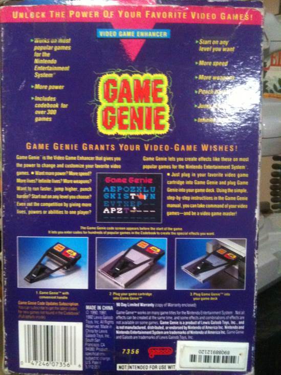 Game Genie - Nintendo Entertainment System (NES) (Galoob) video game collectible [Barcode 047246073566] - Main Image 2