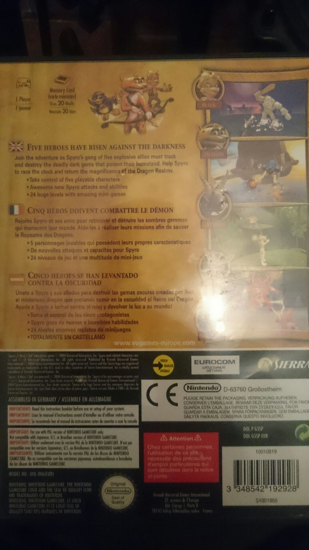 Spyro: A Heros Tail - Nintendo GameCube (Sierra) video game collectible - Main Image 2