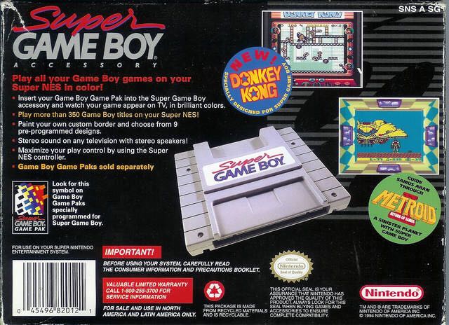Super Game Boy - Nintendo Super Nintendo Entertainment System (SNES) (Nintendo) video game collectible - Main Image 2