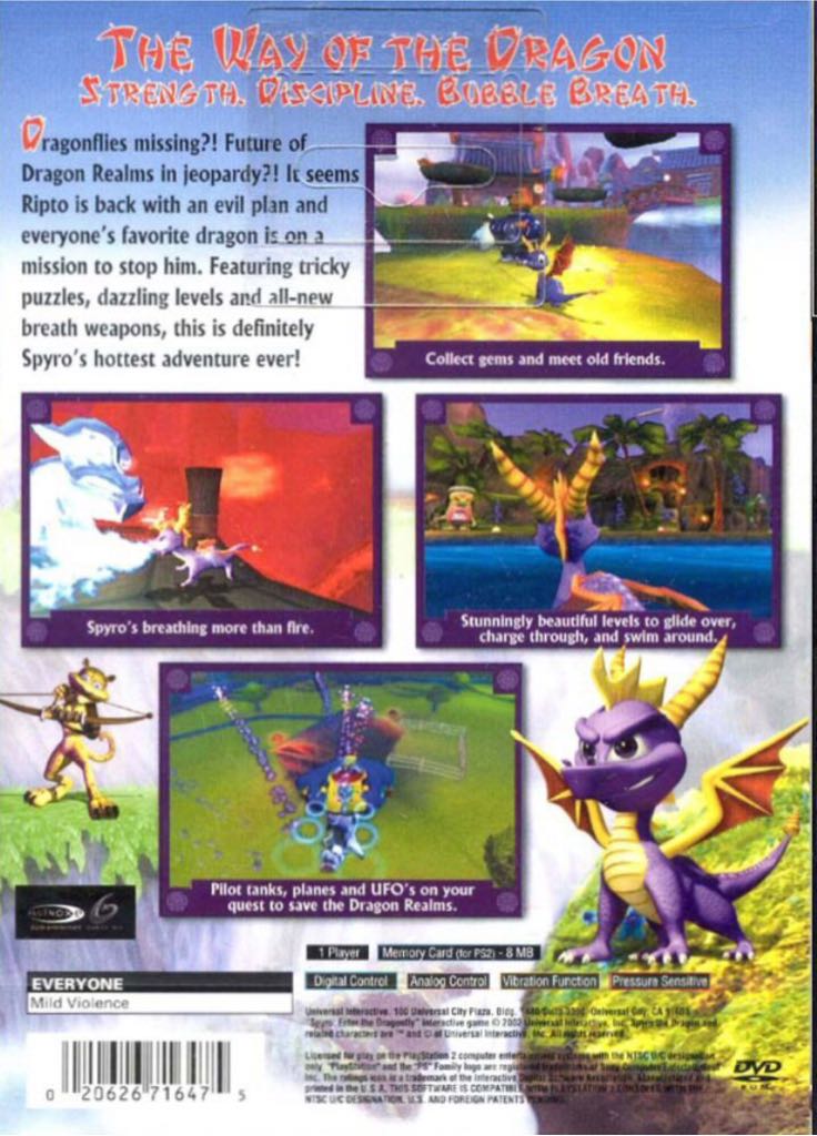Spyro: Enter The Dragonfly - Sony PlayStation 2 (PS2) video game collectible - Main Image 2