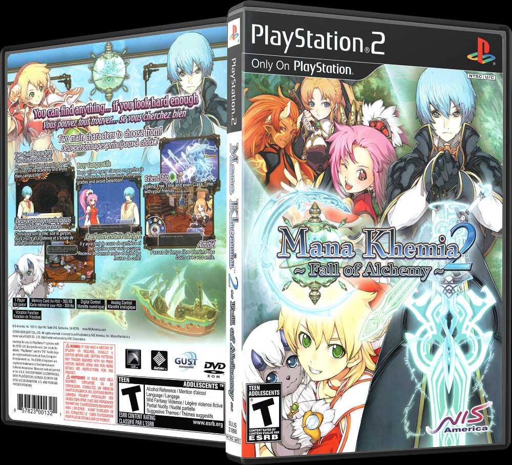 Mana Khemia 2: Fall of Alchemy - Sony PlayStation 2 (PS2) (NIS America - 1) video game collectible [Barcode 857823001321] - Main Image 4