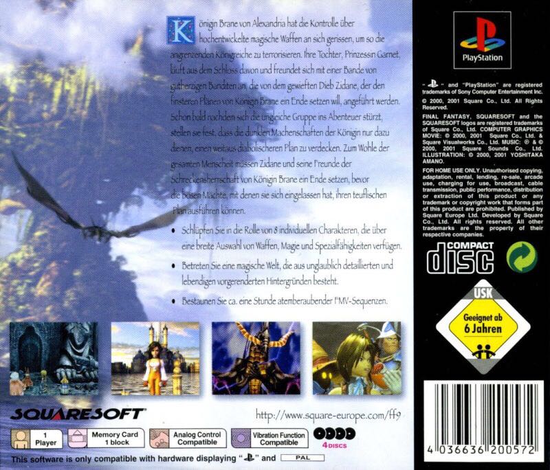 Final Fantasy IX - Sony PlayStation (Infogrames - 1) video game collectible [Barcode 3546430024843] - Main Image 2