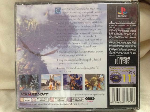 Final Fantasy IX - Sony PlayStation (SquareSoft - 1) video game collectible [Barcode 4036636200558] - Main Image 2