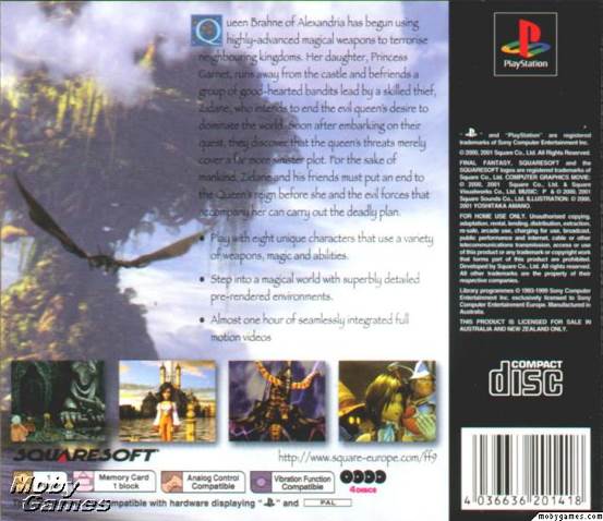 Final Fantasy IX - Sony PlayStation Network (PSN) (SquareSoft - 1) video game collectible [Barcode 662242900700] - Main Image 2