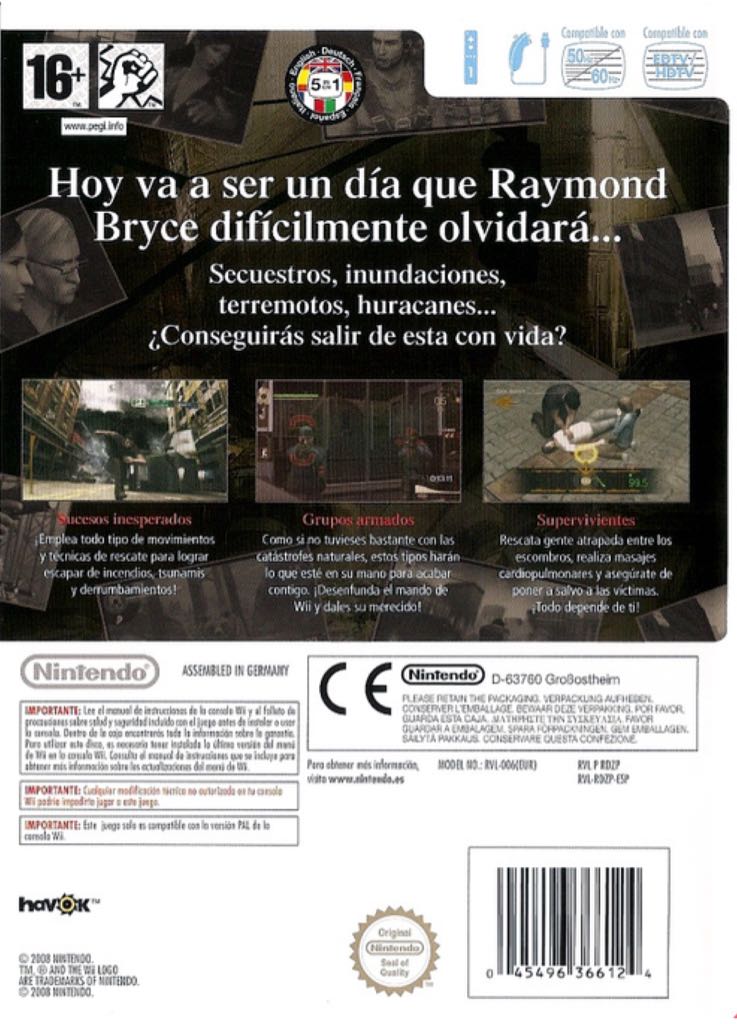 Disaster: Day of Crisis - Nintendo Wii (Nintendo - 1) video game collectible [Barcode 045496366124] - Main Image 2