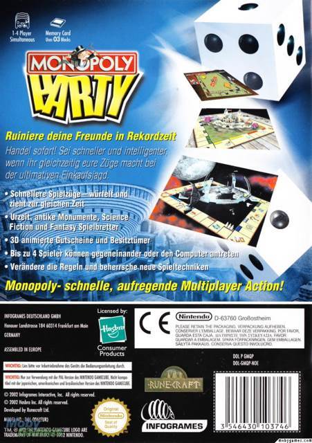 Monopoly Party - Nintendo GameCube (Hasbro Gaming) video game collectible [Barcode 3546430103746] - Main Image 2