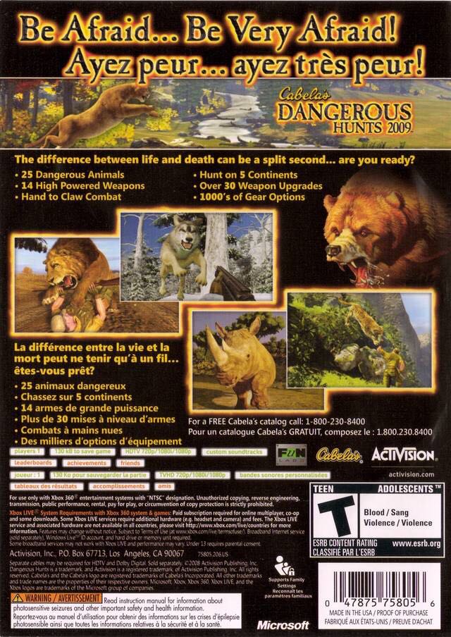 Cabelas Dangerous Hunts 2009 - Nintendo Wii video game collectible - Main Image 2