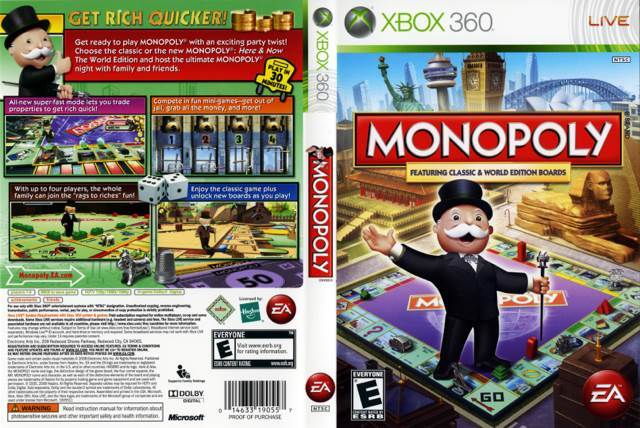 Monopoly - Microsoft Xbox 360 (EA - 1-4) video game collectible [Barcode 014633361414] - Main Image 2