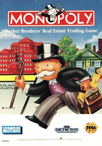 Monopoly - Sega Genesis (Mega Drive) (Parker Brothers) video game collectible - Main Image 1