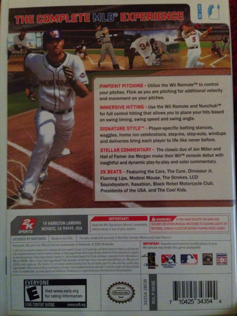 MLB 2K8 - Nintendo Wii (2K) video game collectible - Main Image 2