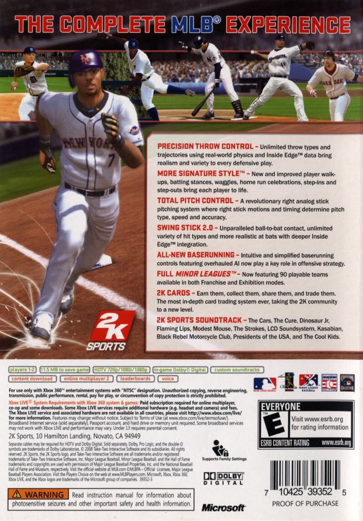 MLB 2K8 - Nintendo Wii video game collectible - Main Image 2
