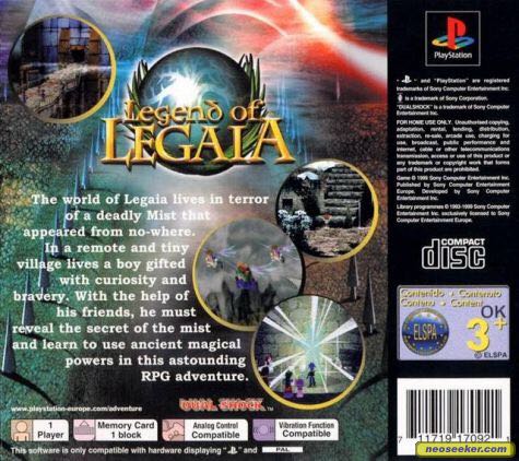 Legend Of Legaia - Sony PlayStation (1) video game collectible [Barcode 711719171720] - Main Image 2