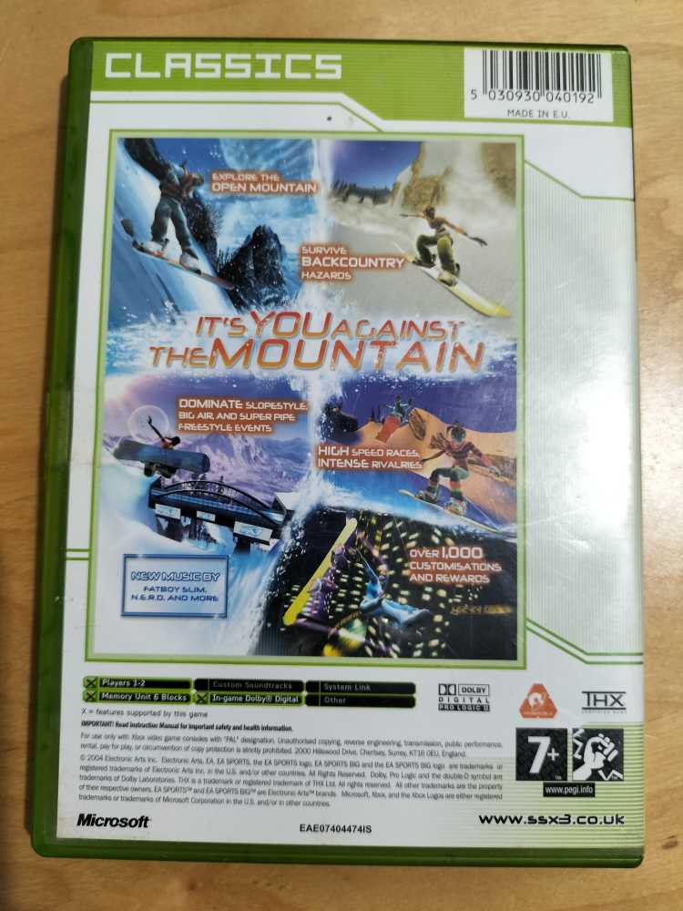 SSX 3 - Microsoft Xbox (1-2) video game collectible [Barcode 5030930040192] - Main Image 2