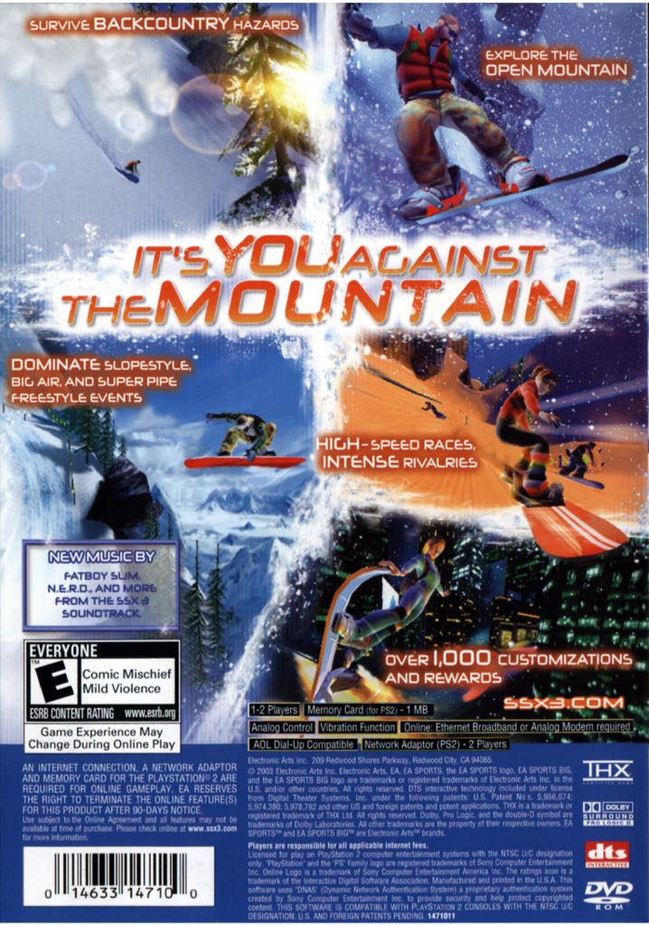 SSX 3 - Sony PlayStation 2 (PS2) (Electronic Arts/EA Games - 2) video game collectible [Barcode 5030930040208] - Main Image 2